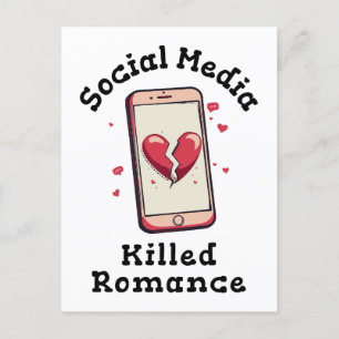 Sociale media doden Romance Briefkaart