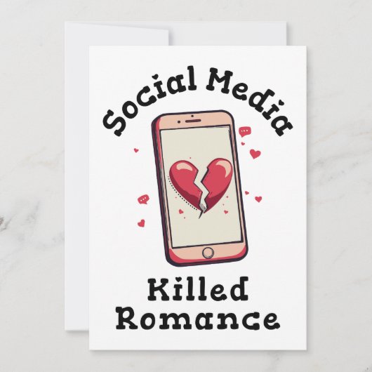 Sociale media doden Romance Kaart (Voorkant)