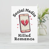 Sociale media doden Romance Kaart (Staand voorkant)