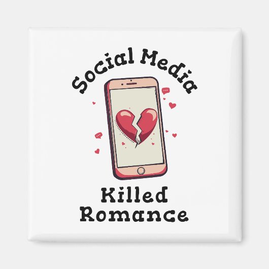 Sociale media doden Romance Magneet (Voorkant)