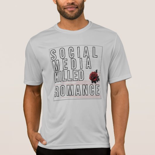 Sociale media doden Romance T-shirt (Voorkant)