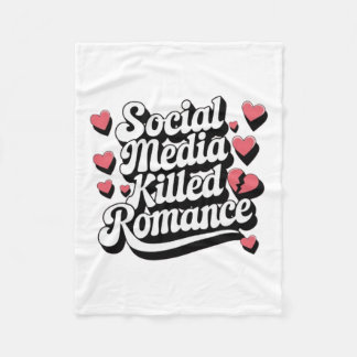 Sociale media doden Romance tegen valentijn Fleece Deken