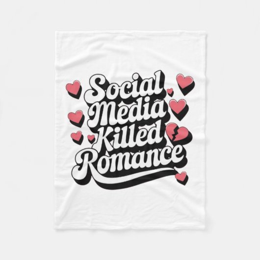 Sociale media doden Romance tegen valentijn Fleece Deken (Voorkant)