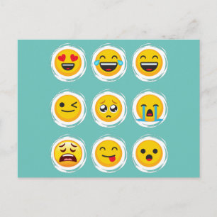 Sociale media Emoji Briefkaart