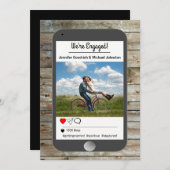 Sociale media Foto Mobiel Verloving Aankondiging (Voorkant / Achterkant)