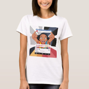 Sociale media frame leuk kinderfeestje t-shirt