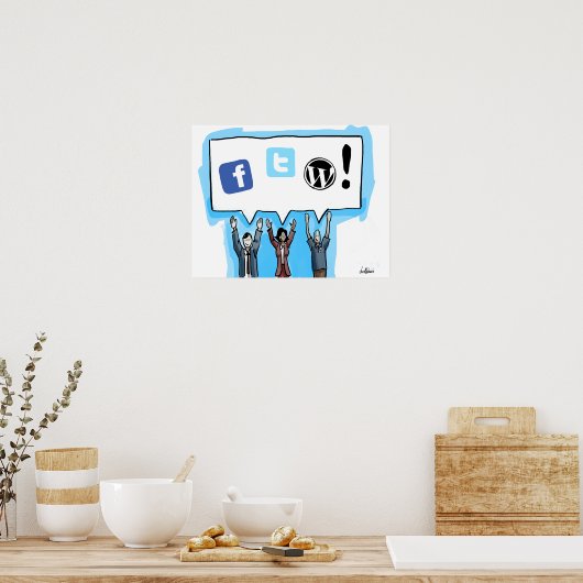 Sociale media FTW! Poster (Keuken)