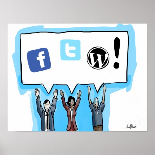 Sociale media FTW! Poster (Voorkant)