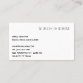 Sociale media - Goede trilling - Visitekaartje (Achterkant)