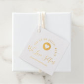 Sociale media handgeschreven belettering bedankjes labels (Met doos)