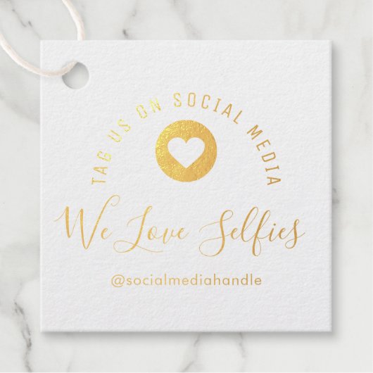 Sociale media handgeschreven belettering bedankjes labels (Voorkant)