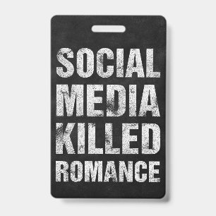 Sociale media hebben romantiek de das omgedaan badge