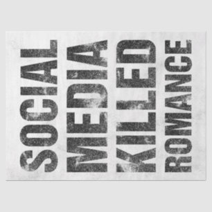 Sociale media hebben romantiek de das omgedaan tissuepapier