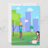 Sociale media in het park kaart (Voorkant)