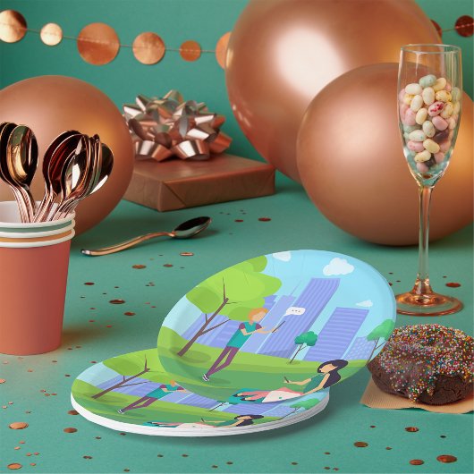 Sociale media in het park papieren bordje