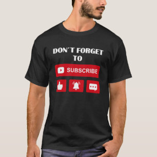 Sociale media-influencer like abonneren t-shirt