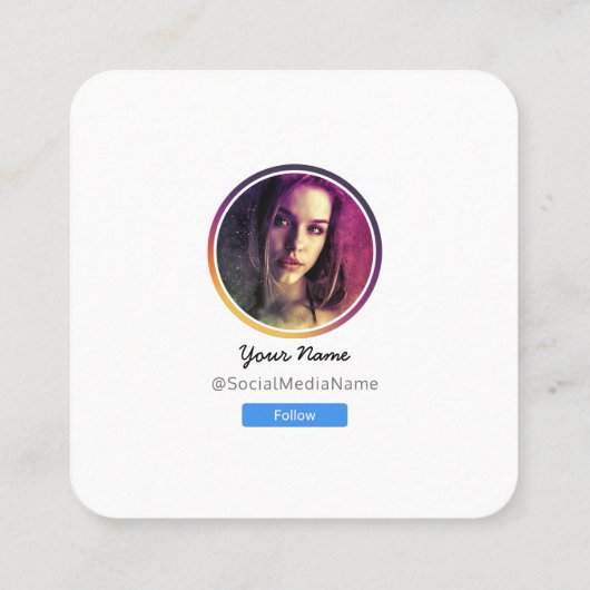 Sociale media installeren Volg ons profiel Contactkaartje (Achterkant)