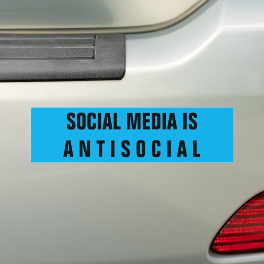 SOCIALE MEDIA IS ANTISOCIAAL BUMPERSTICKER (Op auto)