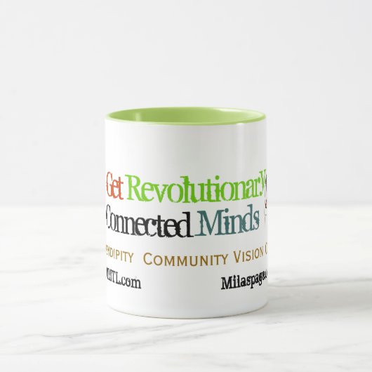 Sociale media koffie - revolutionaire media - groe mok (Midden)