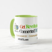 Sociale media koffie - revolutionaire media - groe mok (Voorkant links)