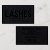 Sociale media Lashes Elegant Modern Visitekaartje (Voorkant / Achterkant)