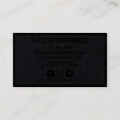 Sociale media Lashes Elegant Modern Visitekaartje (Achterkant)