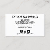 Sociale media Lashes Eyes Holographic Trendy Visitekaartje (Achterkant)