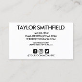 Sociale media Lashes Eyes Red Pink Glitter Visitekaartje (Achterkant)