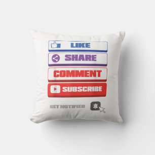 Sociale Media Like Delen Reageren Abonneren Vlogge Kussen