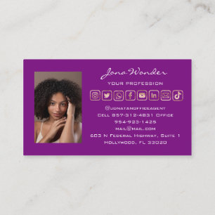 Sociale media Logo Foto QR Code Blog Roos Berry Visitekaartje