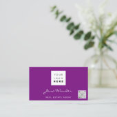 Sociale media Logo Foto QR Code Blog Roos Berry Visitekaartje (Staand voorkant)