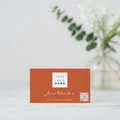 Sociale media Logo Foto QR Code Blogger Roos Visitekaartje (Staand voorkant)