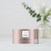 Sociale media Logo Foto QR Code Makeup Beauty Visitekaartje (Staand voorkant)