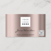 Sociale media Logo Foto QR Code Makeup Beauty Visitekaartje (Voorkant)