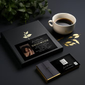 Sociale media Logo Foto QR-code Makeup Black Gold Visitekaartje