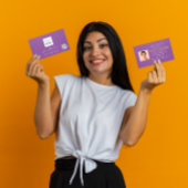 Sociale media Logo Foto QR Code Makeup Paars Visitekaartje