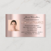 Sociale media Logo Foto QR Code Makeup Roos Visitekaartje (Achterkant)