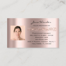 Sociale media Logo Foto QR Code Makeup Roos Visitekaartje