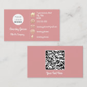 Sociale media Logo Gold QR-code Aangepast invoegen Visitekaartje (Voorkant / Achterkant)