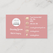 Sociale media Logo Gold QR-code Aangepast invoegen Visitekaartje (Voorkant)