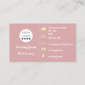 Sociale media Logo Gold QR Code Custom InsertPowde Visitekaartje (Voorkant)