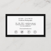 Sociale media Luxe zwart-witVisitekaartjes Visitekaartje (Achterkant)