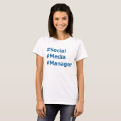 Sociale media Manager-hashtags T-shirt (Voorkant volledig)