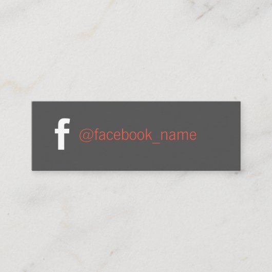 Sociale media mini visitekaartje (Voorkant)