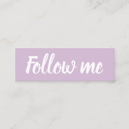 Sociale media minimalistisch modern pastelpaars mini visitekaartje (Voorkant)