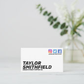 Sociale media Modern eenvoudig Visitekaartje (Staand voorkant)