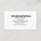 Sociale media Modern eenvoudig Visitekaartje (Achterkant)