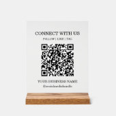Sociale Media Neem contact met ons op QR-code Zake Acryl Bord (Voorkant)