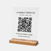 Sociale Media Neem contact met ons op QR-code Zake Acryl Bord (Hoek)