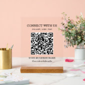 Sociale Media Neem contact met ons op QR-code Zake Acryl Bord (Huwelijk)